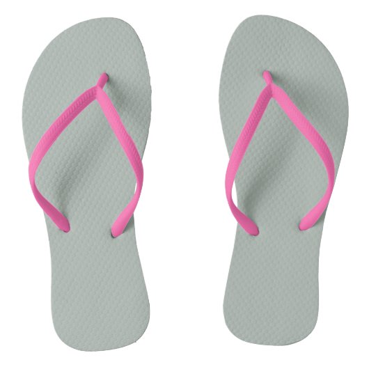 Asche grau (Vollfarbe) Badesandalen (Fußbett)