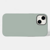 Asche grau (Vollfarbe) Case-Mate iPhone Hülle (Rückseite (Horizontal))