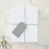 Asche grau (Vollfarbe) Geschenkanhänger (Mit Garn)