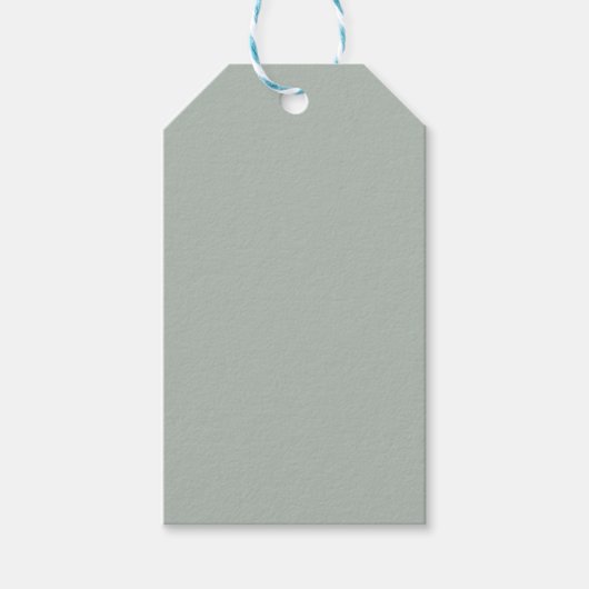 Asche grau (Vollfarbe) Geschenkanhänger (Vorderseite)