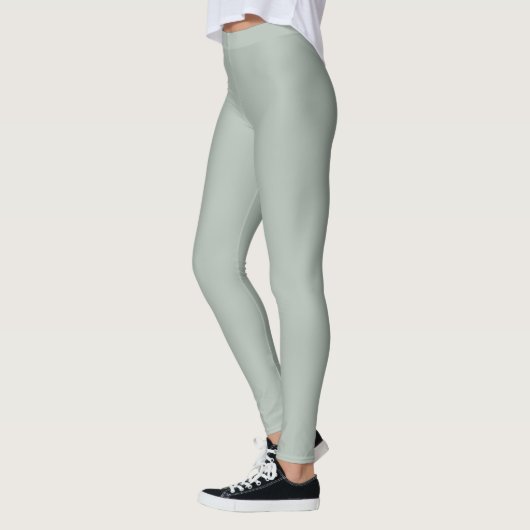 Asche grau (Vollfarbe) Leggings (Links)