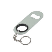 Asche grau (Vollfarbe) Mini Flaschenöffner (Rückseite Schrägansicht)