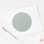 Asche grau (Vollfarbe) Runder Aufkleber (Umschlag)