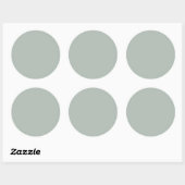 Asche grau (Vollfarbe) Runder Aufkleber (Blatt)