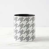Asche Grau-Weiß-Hahnentrittmuster Karo Tasse (Zentrum)