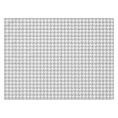 Asche Grau-Weiß-Hahnentrittmuster Karo Tischdecke (Vorderseite (Horizontal))