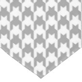 Asche Grau-Weiß-Hahnentrittmuster Karo Tischdecke (Schrägansicht)