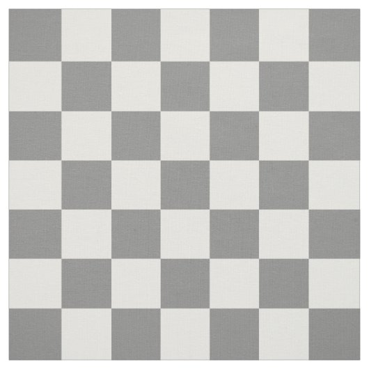 Asche Grau-Weiß-Schachbrett-Muster Textil Stoff (Muster)