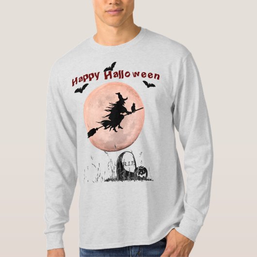 Asche Halloween Hexe (mit Untersohle) T-Shirt (Vorderseite)