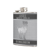 Äsche in Schwarz und Silver Mesh Flask Flachmann (Links)