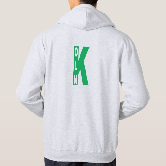 Asche-Kapuzenpullover für Herren von KOLN Hoodie (Rückseite)