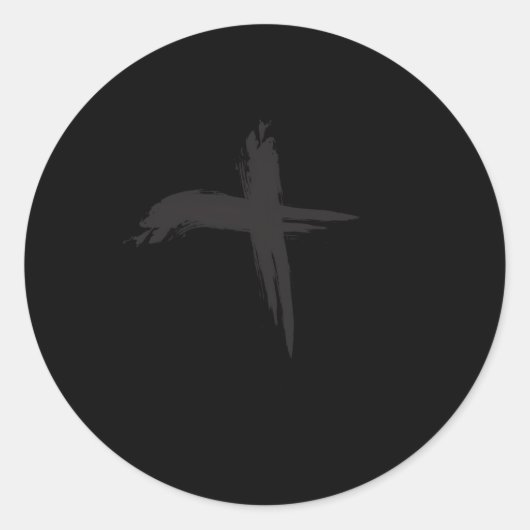 Asche Mittwoch Ashes Katholisches Lent Easter Cros Runder Aufkleber (Vorderseite)