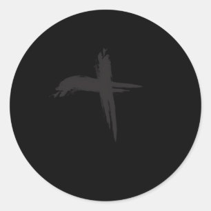 Asche Mittwoch Ashes Katholisches Lent Easter Cros Runder Aufkleber