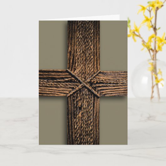 Asche Mittwoch Copper Cross Psalm 13:5 Karte (Gelbe Blume)