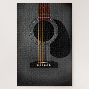 Asche-schwarze Acoustikale Gitarre Puzzle