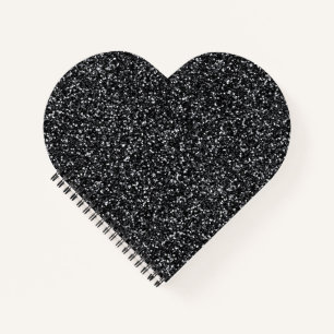 Asche Schwarzer Glitter Notizblock