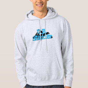 Asche "U.P. Sledder" färbte HERAUF Snowmobile Hoodie