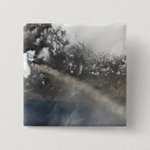 Asche und Dampf fahren fort sich zu türmen Button