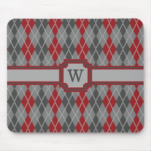 Asche und Glut Argyle-Mausepad Mousepad (Vorne)