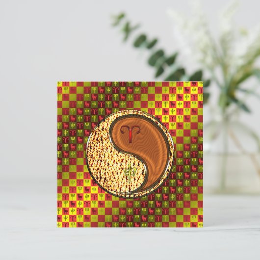 Äsche und Holzaffe Karte (Stehend Vorderseite)