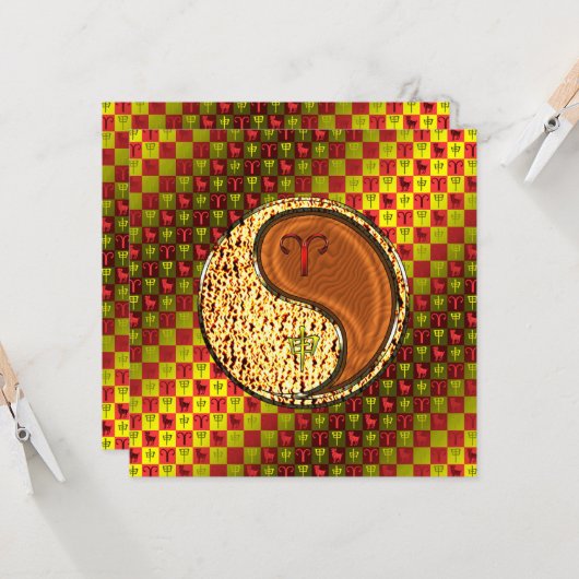 Äsche und Holzaffe Karte (Vorderseite/Rückseite Beispiel)