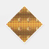 Äsche und Holzaffe Serviette (Ecke)