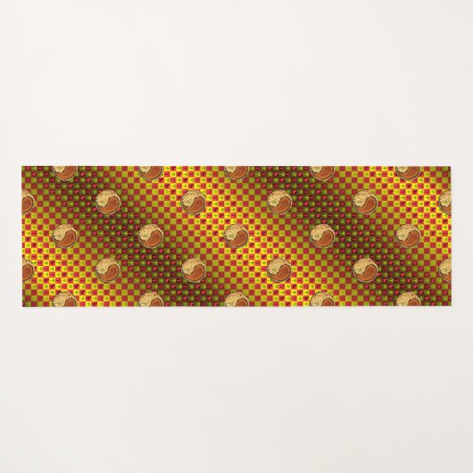 Äsche und Holzaffe Yogamatte (Rückseite (Horizontal))