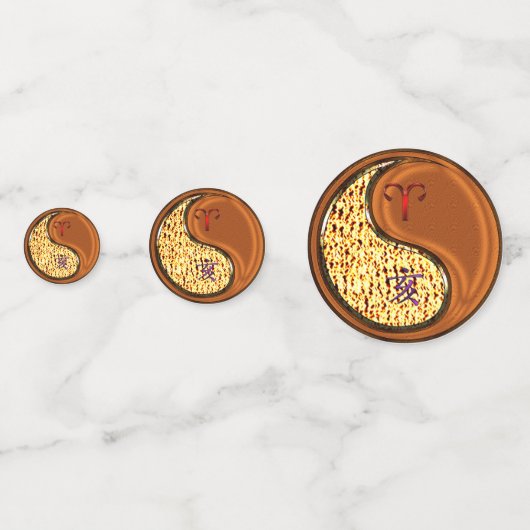 Äsche und Holzbohlen Konfetti (Vorderseiten)