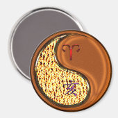 Äsche und Holzbohlen Magnet (Vorderseite/Rückseite)