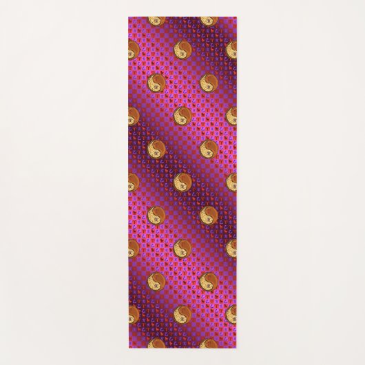 Äsche und Holzbohlen Yogamatte (Vorderseite)