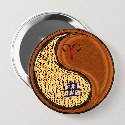 Äsche und Holzochsen Button (Vorne & Hinten)