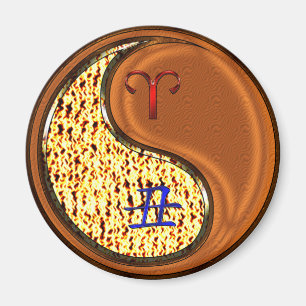 Äsche und Holzochsen Magnet