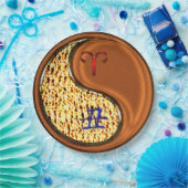 Äsche und Holzochsen Pappteller (Party)