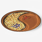 Äsche und Holzochsen Pappteller (Schrägansicht)