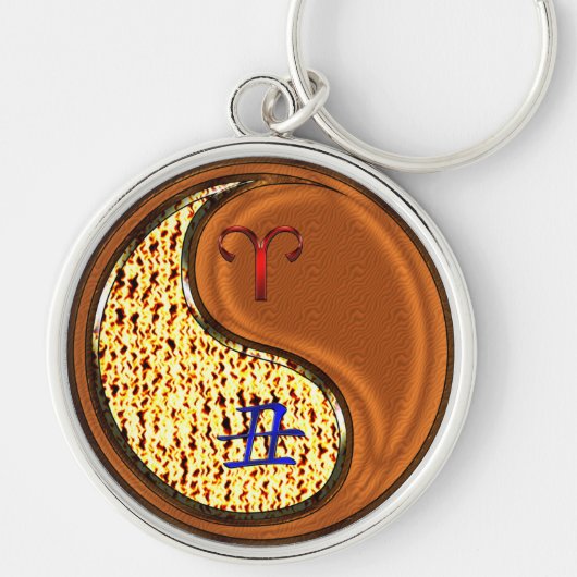 Äsche und Holzochsen Schlüsselanhänger (Vorne)