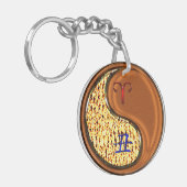 Äsche und Holzochsen Schlüsselanhänger (Vorderseite links)