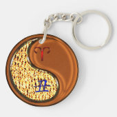 Äsche und Holzochsen Schlüsselanhänger (Rückseite)