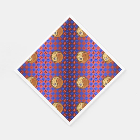 Äsche und Holzochsen Serviette (Ecke)