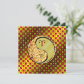 Äsche und Metallaffe Karte (Stehend Vorderseite)