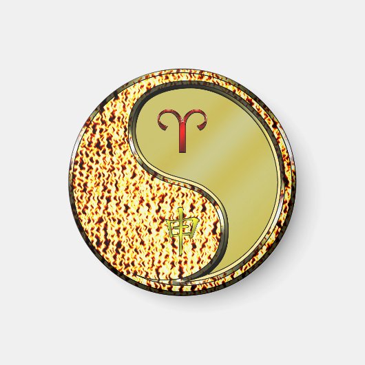 Äsche und Metallaffe Magnet (Vorne)