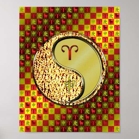 Äsche und Metallaffe Poster (Vorne)