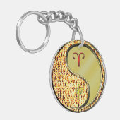 Äsche und Metallaffe Schlüsselanhänger (Vorderseite links)