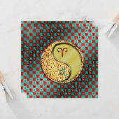 Äsche und Metallhund Karte (Vorderseite/Rückseite Beispiel)