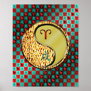 Äsche und Metallhund Poster