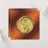 Äsche und Metallpferd Karte (Vorderseite/Rückseite Beispiel)