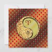 Äsche und Metallpferd Karte (Vorderseite)