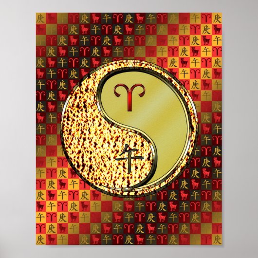 Äsche und Metallpferd Poster (Vorne)