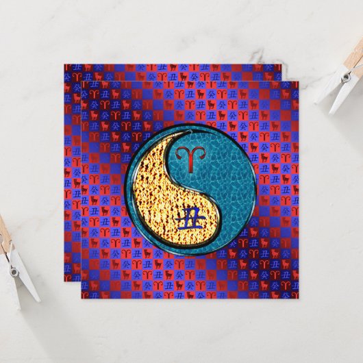 Äsche und Wasser Karte (Vorderseite/Rückseite Beispiel)