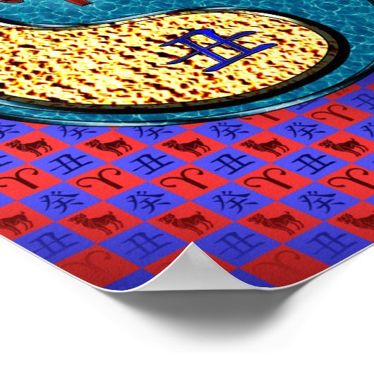 Äsche und Wasser Poster (Ecke)