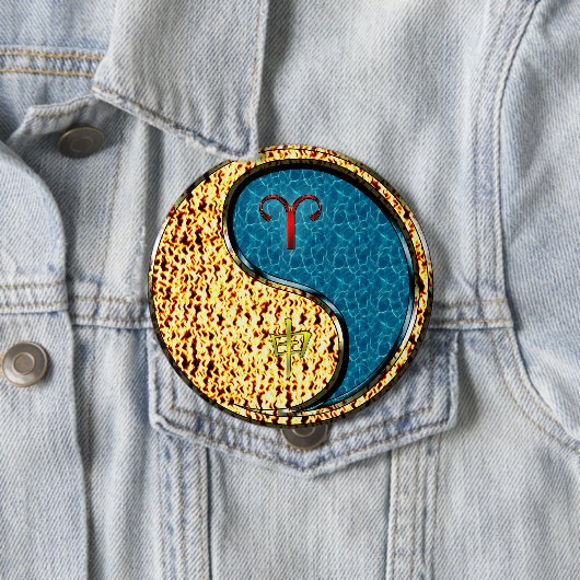 Äsche und Wasseraffe Button (Beispiel)